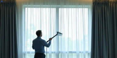 Commercial curtain steam cleaning service twin-waters hotels offices