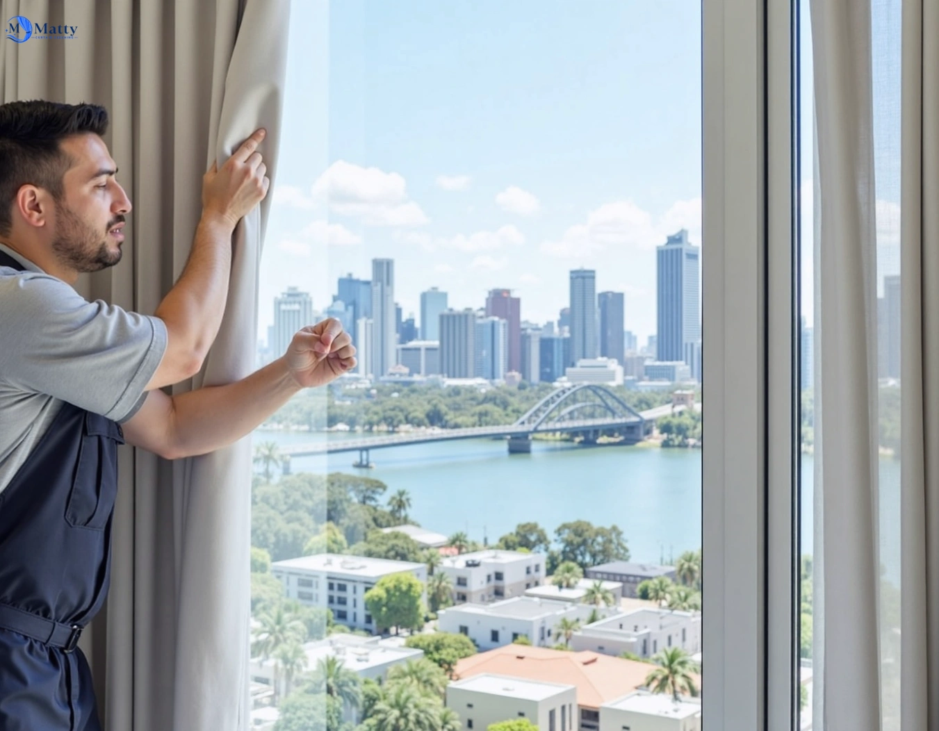 Professional curtain steam cleaning service twin-waters QLD by Matty Curtain Cleaning