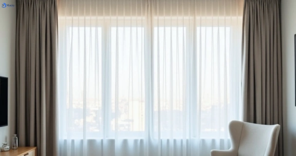 Freshly steam cleaned curtains in twin-waters QLD